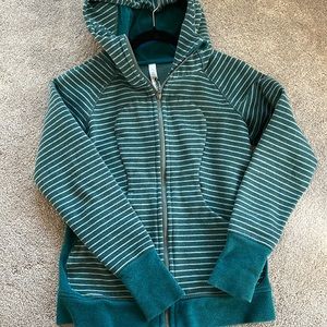 Lululemon scuba hoodie green striped
